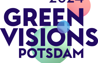 Logo des Green Vision Potsdam Filmfestivals für nachhaltiges Leben mit bunten Kreisen und Datum 30.5.-2.6.2024
