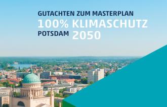 Das Bild zeigt die Titelseite des Masterplans mit einer Luftaufnahme von Potsdam.