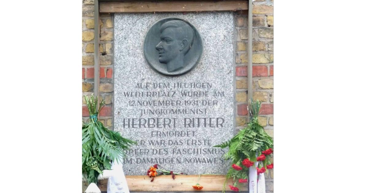 Gedenktafel Herbert Ritter | Landeshauptstadt Potsdam