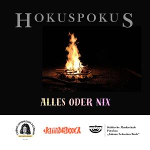 Ein CD Cover: Wir sehen ein fotografiertes Lagerfeuer