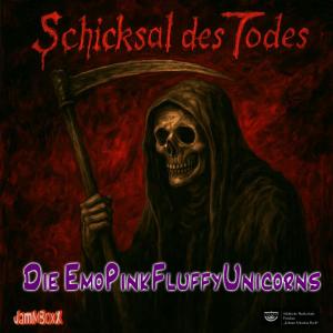 Ein dunkler Sensenmann grinst