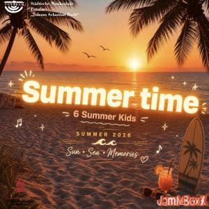 CD-Cover: Sonnenuntergang am - in rot getauchten - Traumbadestrand