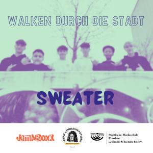 Walken durch die Stadt Auf einem CD Cover sehen wir ein spannend unscharfes und grünliches Bild. Wir 6 Jugendliche Bandmitglieder.