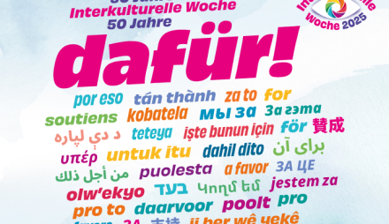 "Dafür!" lautet das Motto der Interkulturellen Woche 2025.
