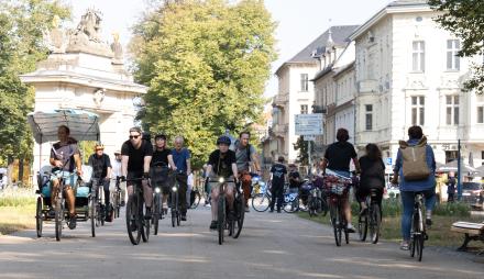 Geführte Radtour im Rahmen einer Beteiligungswerkstatt im September 2024.