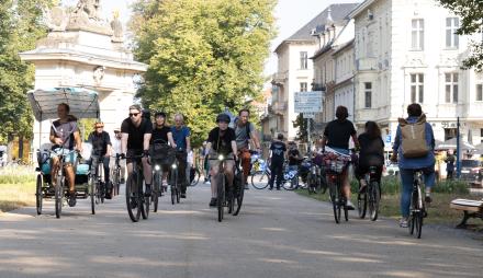Geführte Radtour im Rahmen einer Beteiligungswerkstatt im September 2024.
