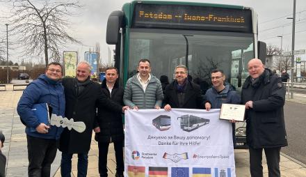 Potsdam übergibt einen Linienbus an Iwano-Frankiwsk