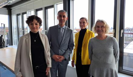 Prof. Dr. Julia Glesner, Prof. Dr. Walid Hafezi, Dr. Birgit-Katharine Seemann und Dr. Sabine Haack haben die neue kulturpolitische Strategie der Landeshauptstadt Potsdam vorgestellt.