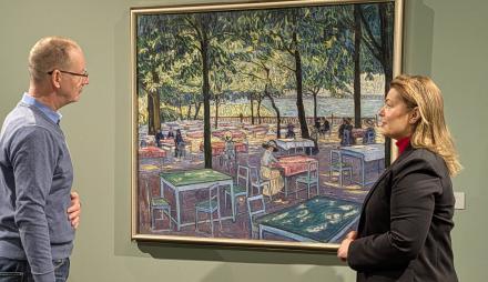 Frank Herrmann zu Besuch in der Brockhusen-Ausstellung