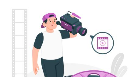 Illustration eines Filmdrehs