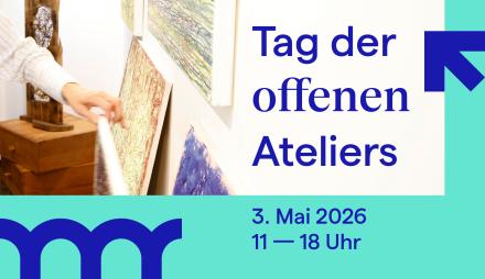 Eine Hand durchsucht bemalte Leinwände