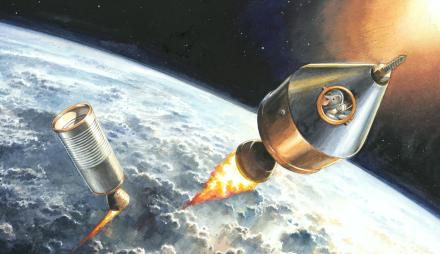 Armstrong - Maus im Mond, Foto: Stiftung Planetarium Berlin/Nord-Süd-Verlag, Lizenz: Stiftung Planetarium Berlin/Nord-Süd-Verlag