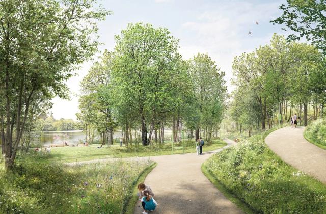 Visualisierung Perspektive Realisierungswettbewerb Griebnitzsee Platz 3