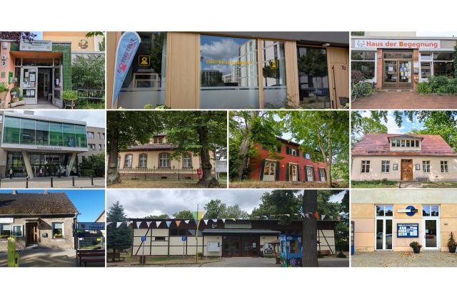 Collage von Nachbarschafts- und Begegnungshäuser in Potsdam