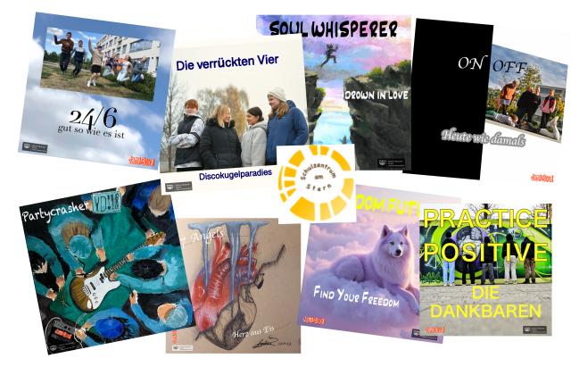 Wir sehen ein buntes Gemisch aus CD Covern - meistens mit jugendlichen Band, die in Anlagen vor ihren Schulen posieren und dabei Spaß haben.