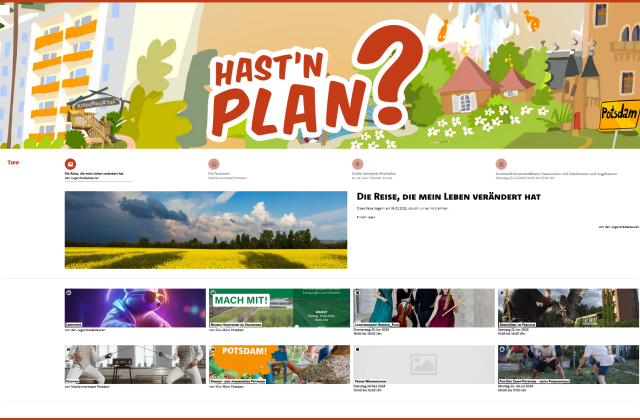 Screenshot des Kinderportals HastnPlan.de