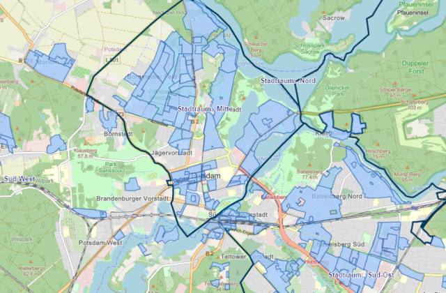 Abbildung Webkarte Stadtplanung Kartengrundlage
