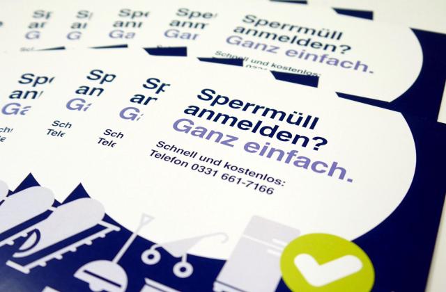 Vorderseite des Sperrmüllflyers