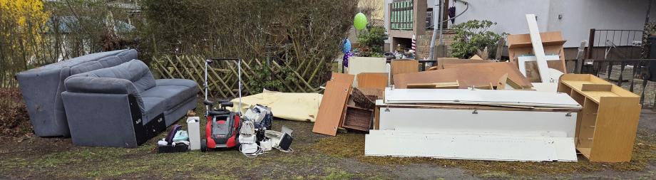 sortiert bereitgestellter Sperrmüll