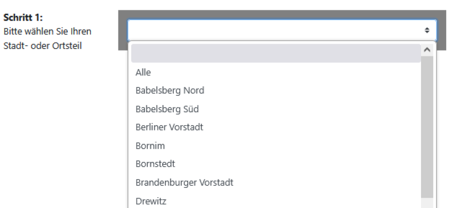 Abfallkalender Schritt 1