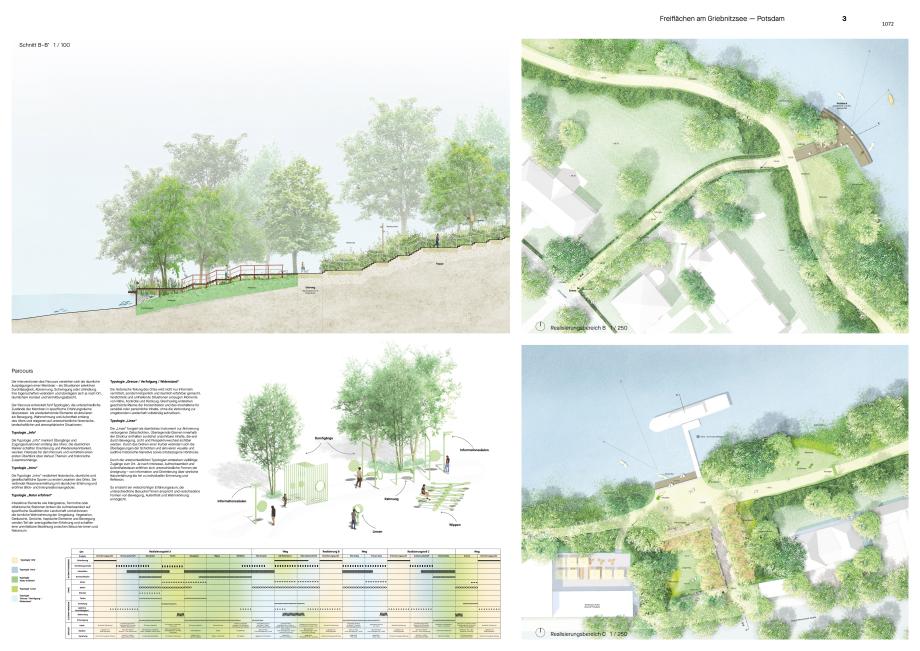 Visualisierung Realisierungswettbewerb Freiflächen Griebnitzsee Platz 3