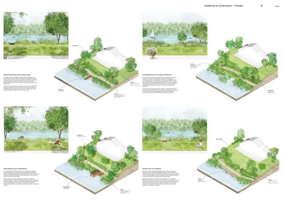 4 Realisierungsentwürfe zum Uferweg Griebnitzsee Platz 3