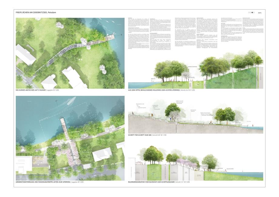 Entwürfe zum Wettbewerb Griebnitzsee der POLA Landschaftsarchitekten GmbH