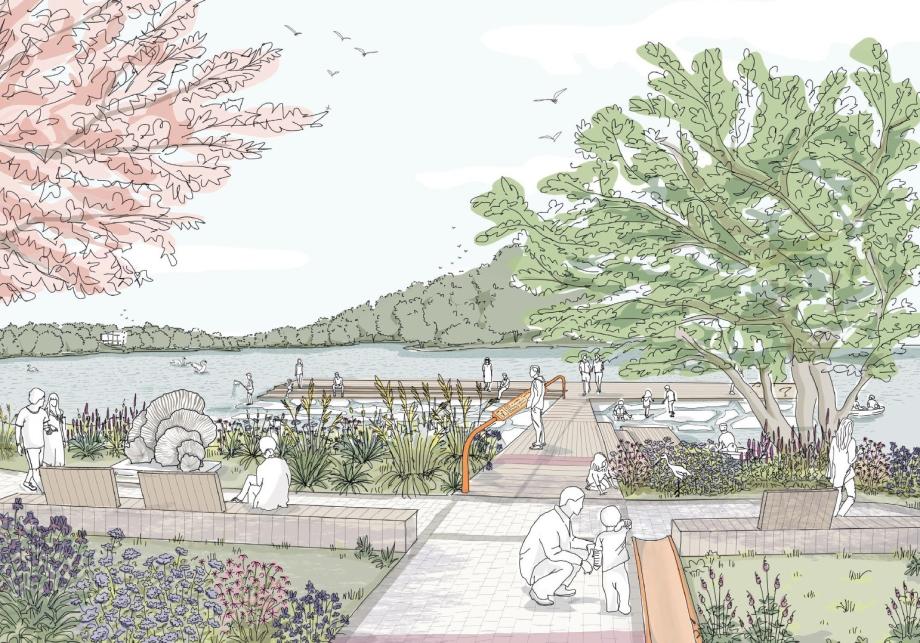 2. Wertungsrundgang Perspektive Wettbewerb Griebnitzsee YEWO LANDSCAPES GmbH