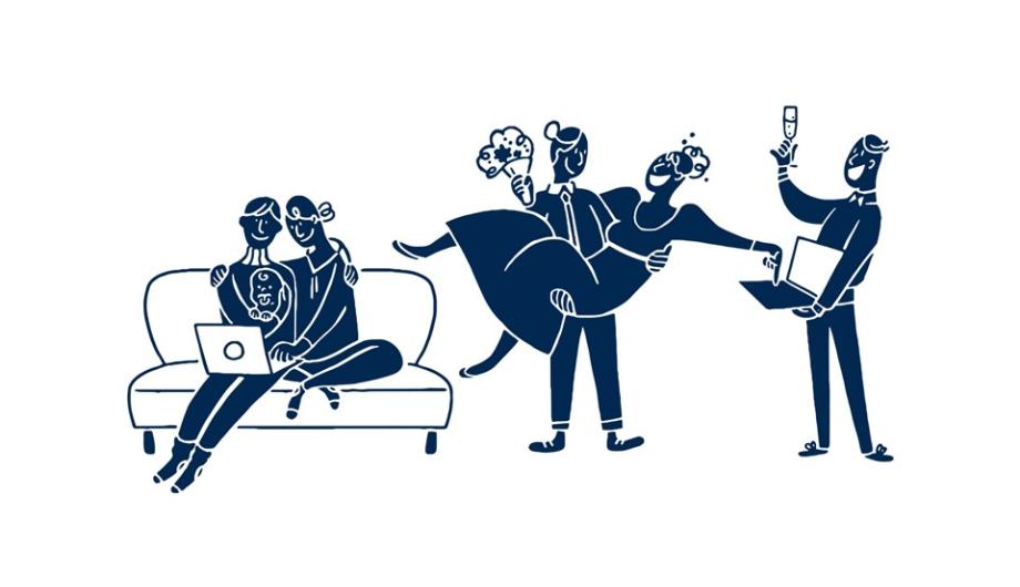 Illustration Digitaler Bürgerservice