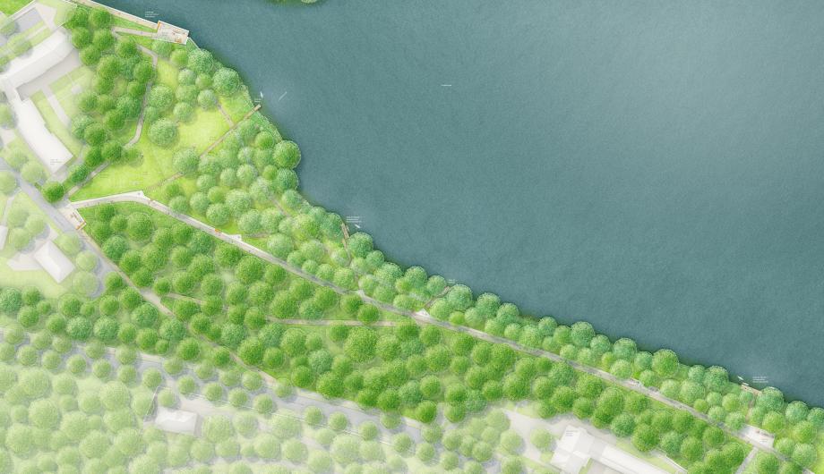 Uferweg Realisierungswettbewerb Griebnitzsee Platz 1.