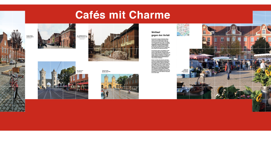 Ausschnitt der Ausstellungstafel, Thema "Cafés mit Charme"