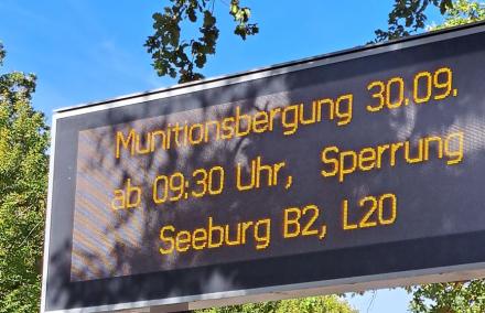 Kampfmittelbeseitigung, 30. September 2026