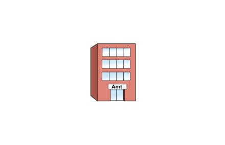 Amt Illustration eines Bürogebäudes Es ist ein Amt.