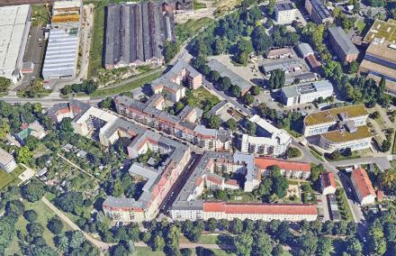 Luftbild des Gebiets Teltower Vorstadt Nord