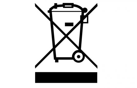 durchgestrichene Tonne