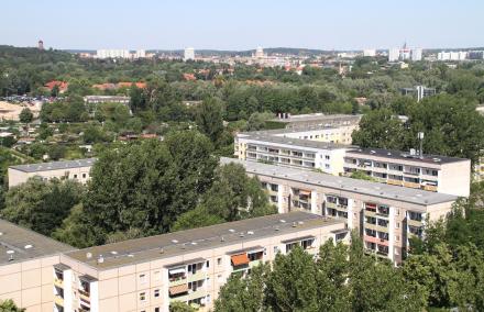 Blick über den Schlaatz zur Potsdamer Innenstadt Blick über den Schlaatz zur Potsdamer Innenstadt