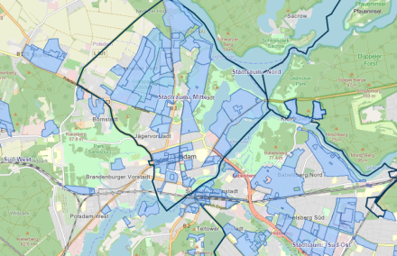 Abbildung Webkarte Stadtplanung Kartengrundlage