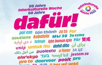 "Dafür!" lautet das Motto der Interkulturellen Woche 2025.