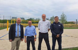 Volleyball-Feld im Volkspark eröffnet, Foto: LHP/Juliane Güldner
