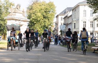 Geführte Radtour im Rahmen einer Beteiligungswerkstatt im September 2024.