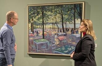 Frank Herrmann zu Besuch in der Brockhusen-Ausstellung