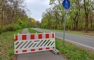 Bei der Bombenentschärfung am 23. April 2026 ist der Sperrkreis eingerichtet.