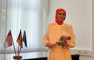 Einbürgerungen in Potsdam. Zehra Torlak auf der Einbürgerungsfeier am 30. Juni 2026