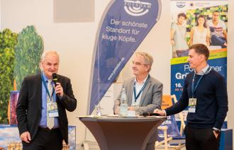 Bernd Rubelt, Stefan Frerichs und Daniel Hönow beim Potsdamer GründerTag 2023