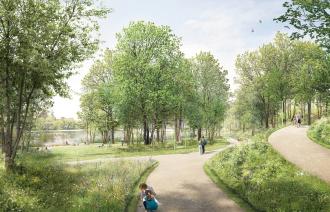 Visualisierung Perspektive Realisierungswettbewerb Griebnitzsee Platz 3