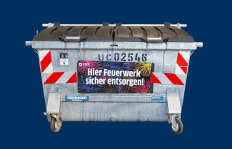 Feuerfeste Container für Böller
