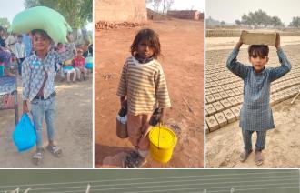Eine Collage mit Bildern von Kinder aus Pakistan und Deutschland.