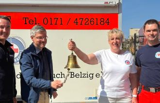 Eröffnung Badesaison 2025 mit der Wasserwacht, Mike Schubert und Ralf Krawinkel