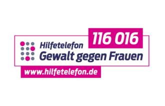 Logo Hilfetelefon „Gewalt gegen Frauen“ 