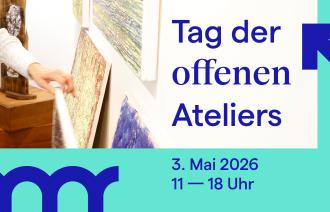 Eine Hand durchsucht bemalte Leinwände